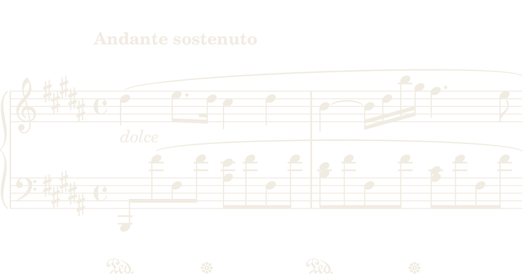 The same bars as Chopin wrote them, with his flowing left hand.
