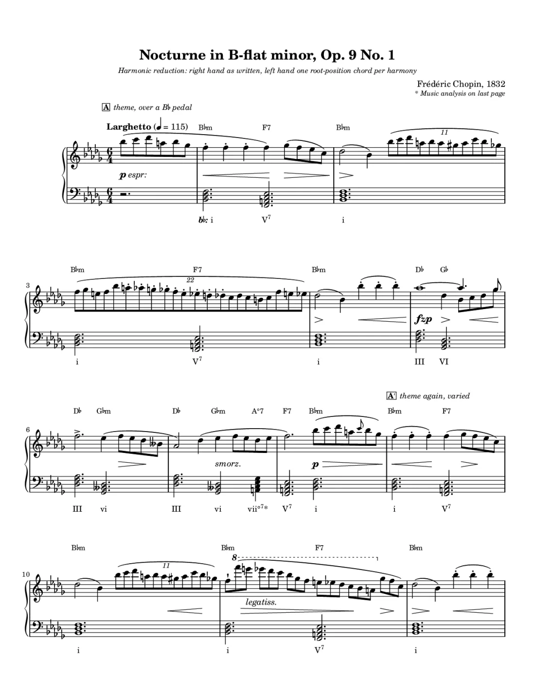 Page 1 of the study edition of Nocturne in B♭ minor, Op. 9 No. 1